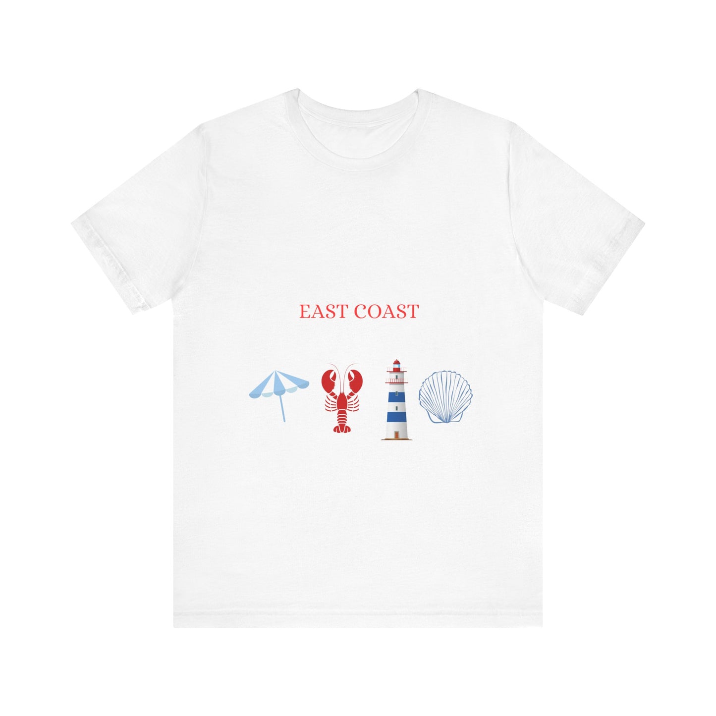 East Coast Vibe Unisex Tee, Summer Outfit, Beach Day Shirt, Nautical Gift, Coastal Living Apparel