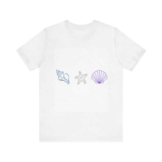 Beach Vibes Unisex Tee | Sea Shells and Starfish Graphic | Ocean Lovers Shirt, Summer Fashion, Gift for Beach Goers, Casual Wear