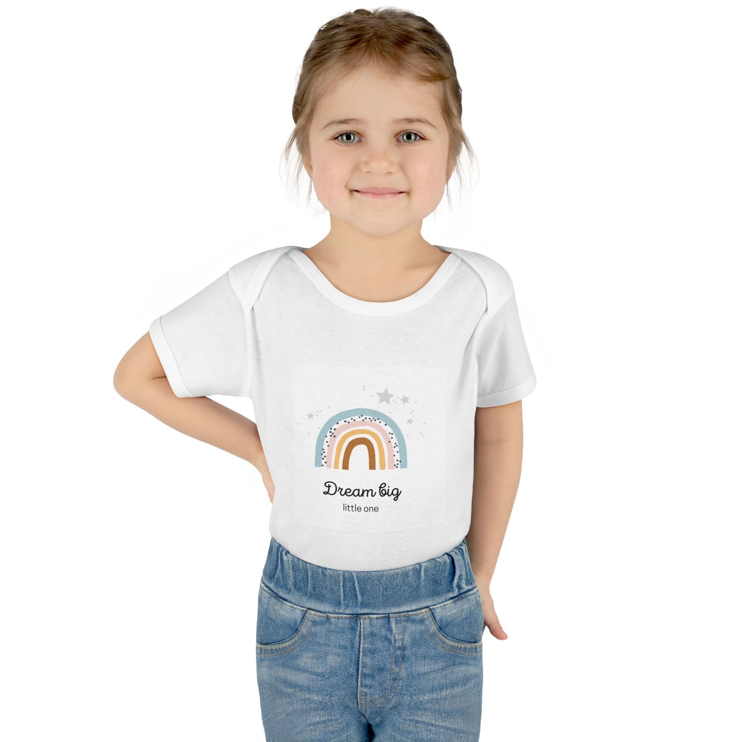 Dream Big Infant Bodysuit - Cute Baby Outfit, Rainbow Design, Newborn Gift, Baby Shower Present, Toddler Apparel
