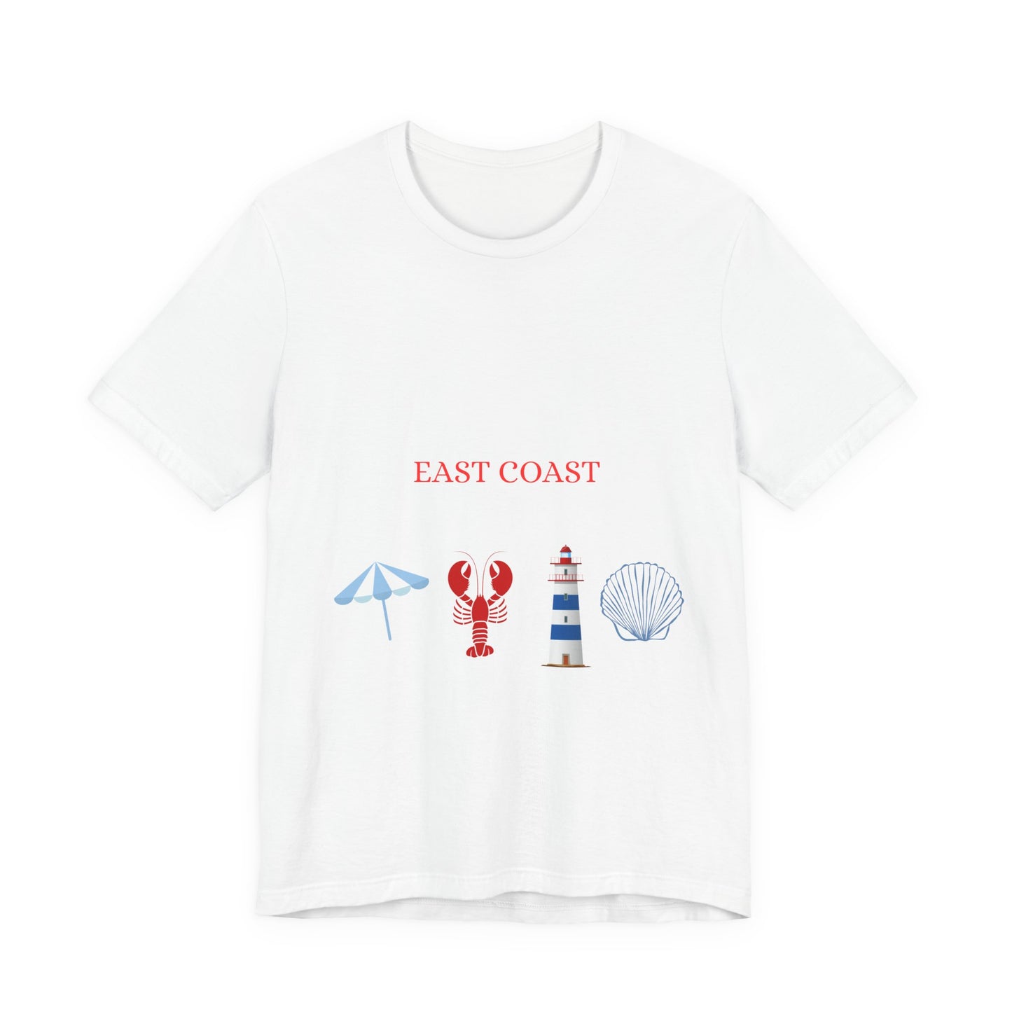 East Coast Vibe Unisex Tee, Summer Outfit, Beach Day Shirt, Nautical Gift, Coastal Living Apparel