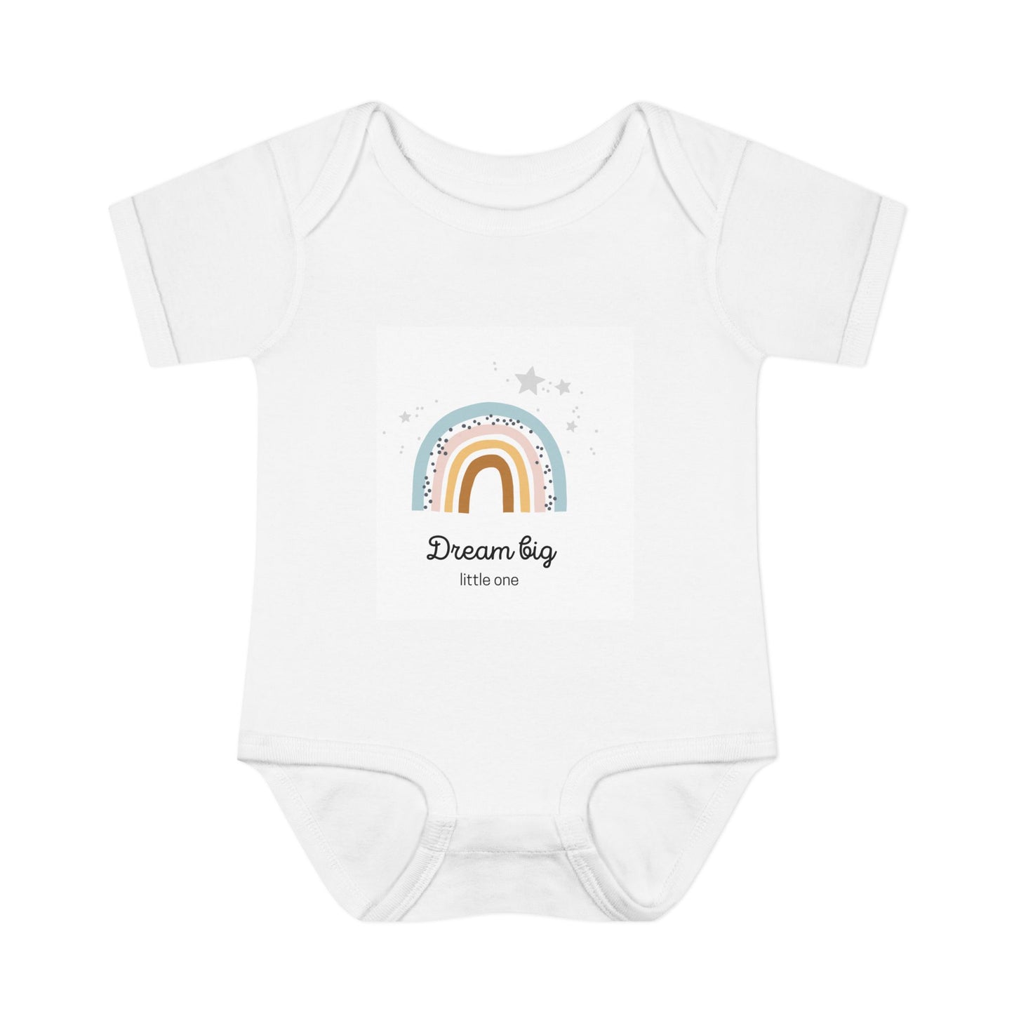 Dream Big Infant Bodysuit - Cute Baby Outfit, Rainbow Design, Newborn Gift, Baby Shower Present, Toddler Apparel