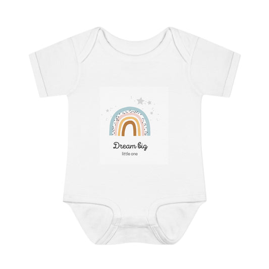 Dream Big Infant Bodysuit - Cute Baby Outfit, Rainbow Design, Newborn Gift, Baby Shower Present, Toddler Apparel