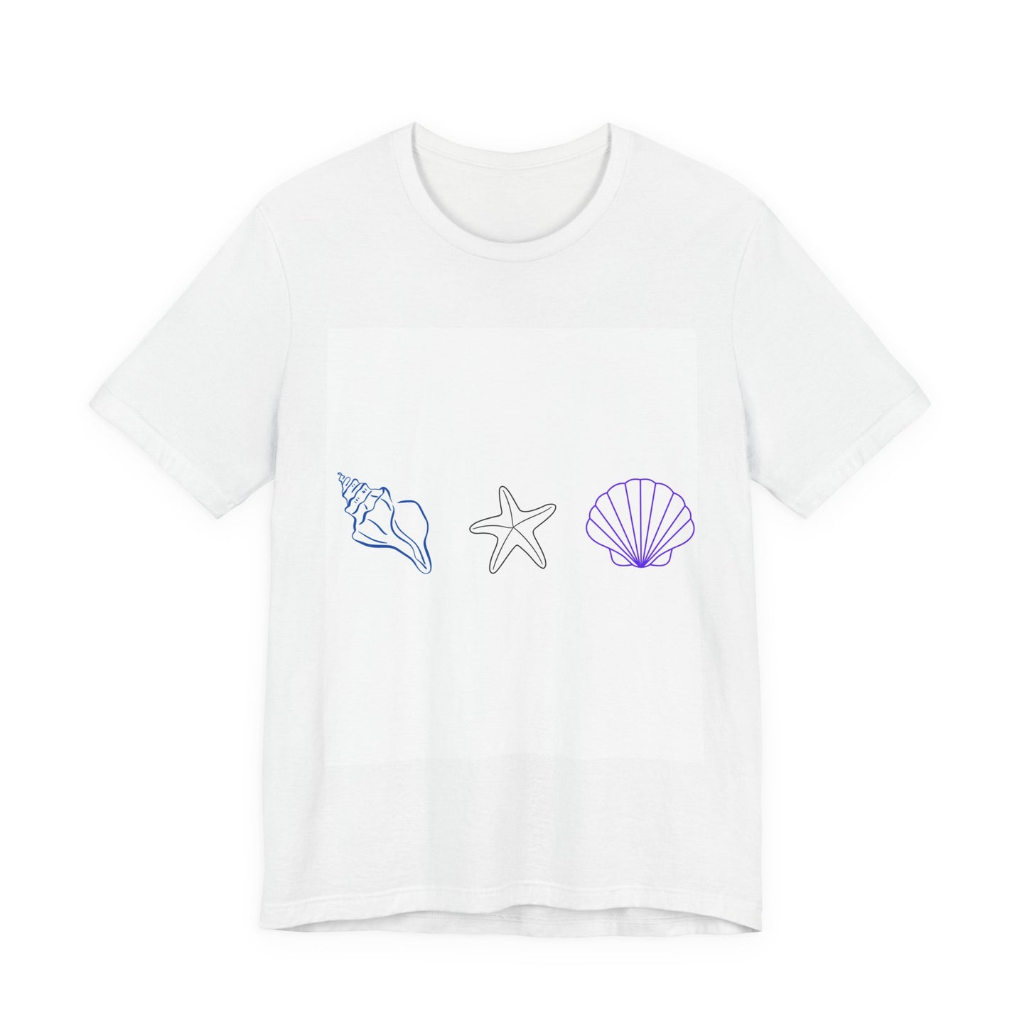 Beach Vibes Unisex Tee | Sea Shells and Starfish Graphic | Ocean Lovers Shirt, Summer Fashion, Gift for Beach Goers, Casual Wear