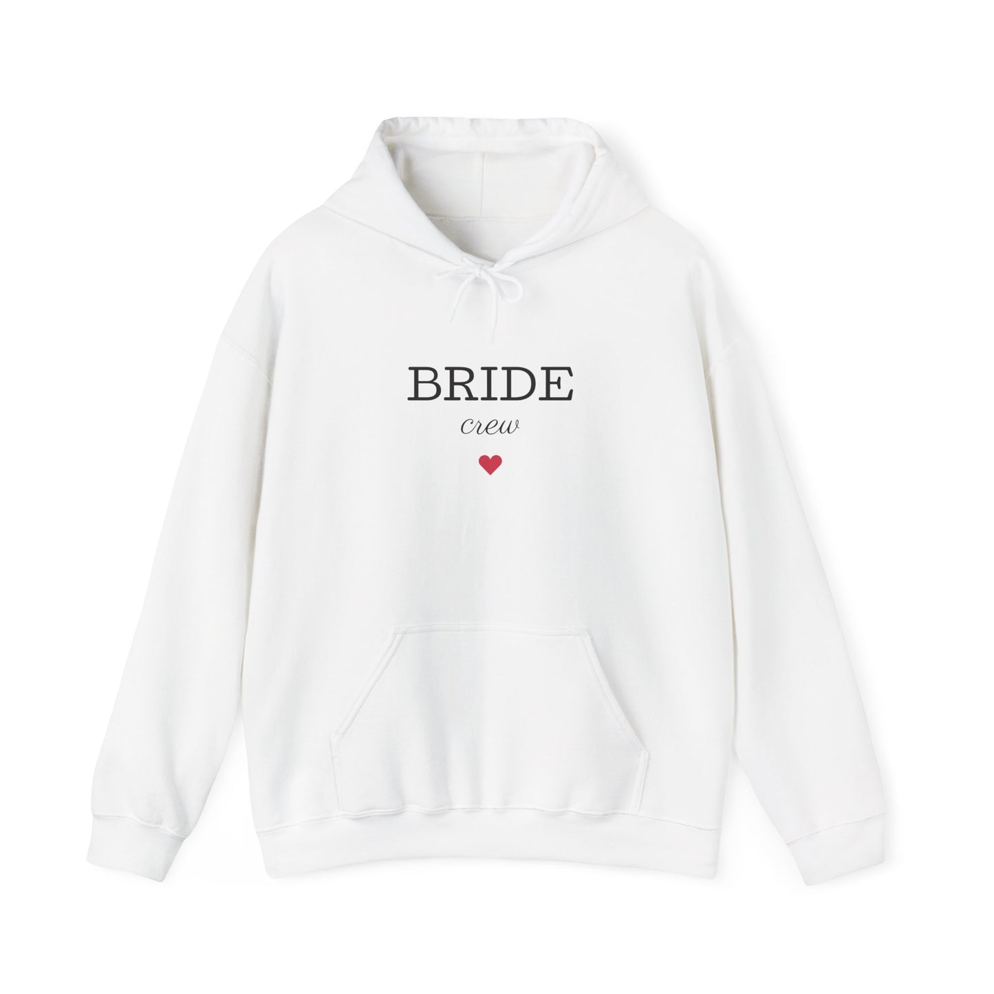 Bride Crew Hooded Sweatshirt, Wedding Party Gift, Bridal Shower Sweatshirt, Matching Outfits for Bridesmaids, Cozy Crewneck
